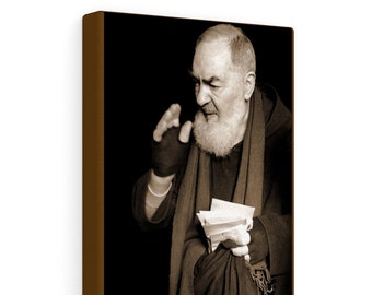 Saint Padre Pio from Pietrelcina - Canvas Gallery Wraps - Catholic Wall Art - 2 Sizes - Ready To Hang - St Pio - Saint Pio - Saints art