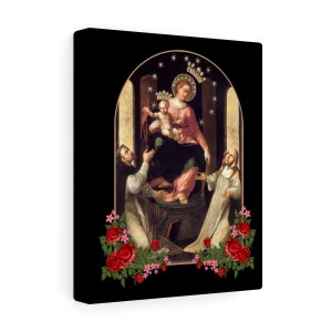 Canvas Print - Our Lady Of The Rosary Of Pompei - Canvas Gallery Wraps - Virgin Of The Rosary - Catholic Wall Art - Ave Maria