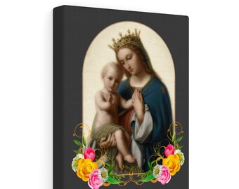 The Virgin And Child - Canvas Gallery Wraps - Religious Wall Art - Catholic Wall Art - Madonna And Child - Ittenbach - Ave Maria