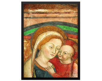 Our Lady of Good Counsel of Genazzano - religious poster - Virgin and Child - religious wall art - catholic home decor