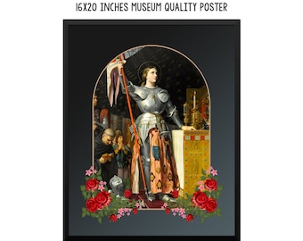 St Joan of Arc - religious poster - catholic artwork - saints serie art print - Saint Joan of Arc - catholic saint