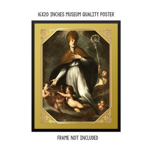 The Ascension of Saint Januarius - religious poster - saints serie - St Januarius - San Gennaro - saints art