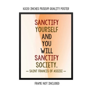 Catholic Saints Quotes - Saint Francis of Assisi - Wall Art Print - Inspirational Quotes - St Francis quotes - Poster