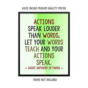 Catholic Saints Quotes - Saint Anthony of Padua - Wall Art Print - Inspirational Quotes - St Anthony - Poster