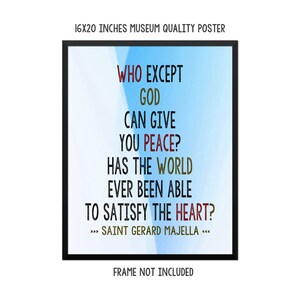 Catholic Saints Quotes - Saint Gerard Majella - Wall Art Print - Inspirational Quotes - St Gerard Majella - Poster