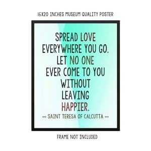 Catholic Saints Quotes - Saint Teresa of Calcutta - Wall Art Print - Inspirational Quotes - Mother Teresa Quotes - Poster
