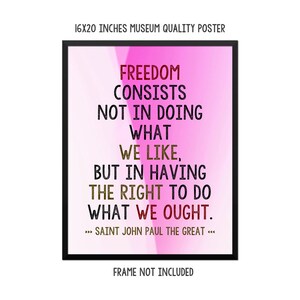 Catholic Saints Quotes - Saint John Paul II - Wall Art Print - Inspirational Quotes - Pope John Paul II - Poster