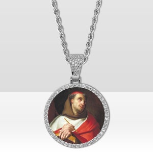 Silver or Gold - Saint Bonaventure of Bagnoregio - Christian Pendant - Rope Chain 4 sizes - Religious Necklace - Jewelry - St Bonaventure