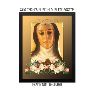 St Rita of Cascia - religious poster - religious artwork - saints serie art print - Saint Rita - catholic saints