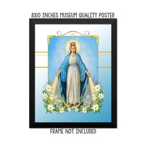 Our Lady of Graces - catholic poster - Virgin of Graces - museum quality - catholic wall art - religious gifts