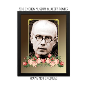 St Maximilian Kolbe - catholic poster - saints serie - religious wall art - Saint Maximilian Kolbe - art print
