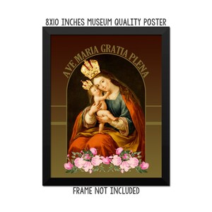 Catholic poster - Our Lady of Brezje - religious art print - museum quality - catholic wall art - Virgin Mary wall art