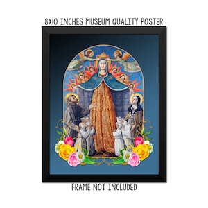 Catholic wall art - Our Lady of Mercy - religious poster - catholic home decor - Misericordia - Virgin Mary art