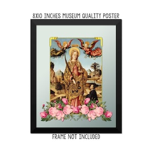 Saint Lucia - Saint Lucy Poster - reinassance art - catholic saints serie - religious wall art - St Lucia - St Lucy