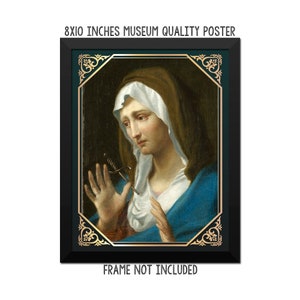Mater Dolorosa - religious wall art - Virgin of Sorrow - catholic poster - Our Lady of Sorrows - catholic wall art