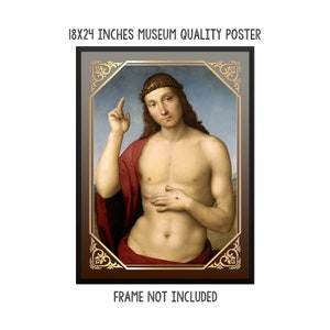 Christ blessing by Raphael Sanzio - religious wall art - christian art print - reinassance art - catholic gifts