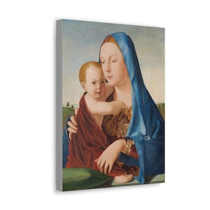 Madonna and Child Print on Canvas - Religious Wall Art - 3 Sizes - Ready To Hang - Virgin Mary Art - Catholic Art - Antonello da Messina