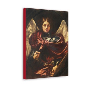 The Archangel Michael - Print on Canvas - Ready to Hang - Religious Canvas - Religious wall art - Holy Art - Catholic wall decor St Michael