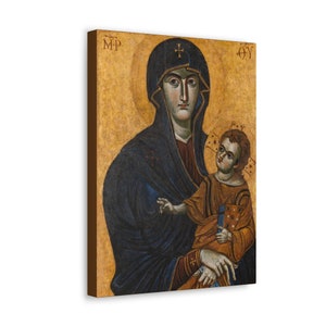 3 Größen - Leinwanddruck - Salus Populi Romani - Religiöse Kunst - Aufhängfertig - Jungfrau Maria Leinwand - Papst Franziskus - Santa Maria Maggiore