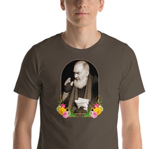 Catholic gift - Unisex - St Pio T Shirt - Saint Pio T Shirt - Catholic Saints serie - Padre Pio - catholic tee - religious t shirts
