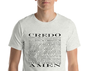 Apostles&#39; Creed - Catholic T-Shirt - traditional catholic - latin - Symbol of the Apostles - Roman Catholic Church - shirts