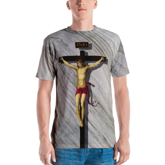 The Crucifixion Men's T-shirt Jesus Christ on the - Etsy 日本