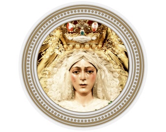 Virgen Macarena de Sevilla - Pegatina - Virgen de los Dolores - Nuestra Señora - Pegatinas Católicas - Arte Católico