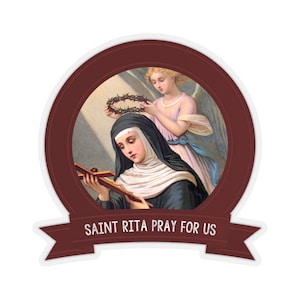 Saint Rita of Cascia - Catholic Stickers - Religious Sticker - Holy Art - Catholic Saints - Santa Rita - St Rita of Cascia