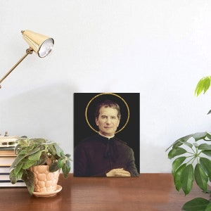 Don Bosco - Photo Panel for Tabletop Display 6&quot;x8&quot; - Saint John Bosco - Salesians - Catholic Saints - Saints Art - St John Bosco