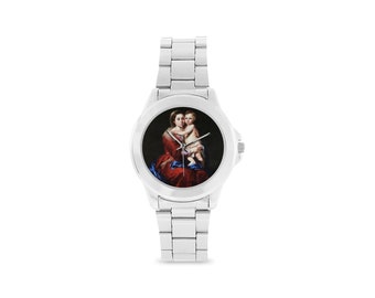 Christian Watch - Blessed Virgin of the Rosary - Wrist Watch - Unisex Stainless Steel - Religious gift idea - Our Lady - Holy Rosary - Mary