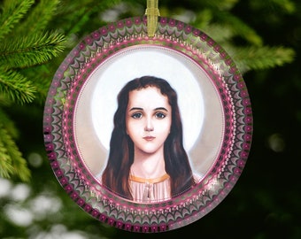 Saint Philomena - Glass Ornament - Tree Ornament - Religious Art - St Philomena - Saints Art