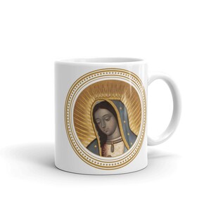Dewocjonalia - Matka Boska z Guadalupe - katolicki ceramiczny kubek - religijny wystrój domu - katolicki wystrój - święta sztuka - Dziewica