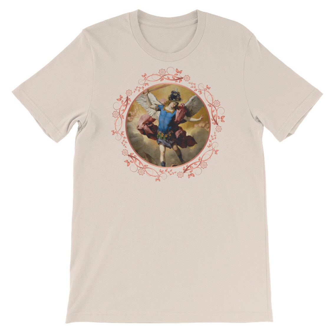 SAINT MICHAEL Vintage T Shirt Rainbow Apple Print Loose Short Sleeve main image 0