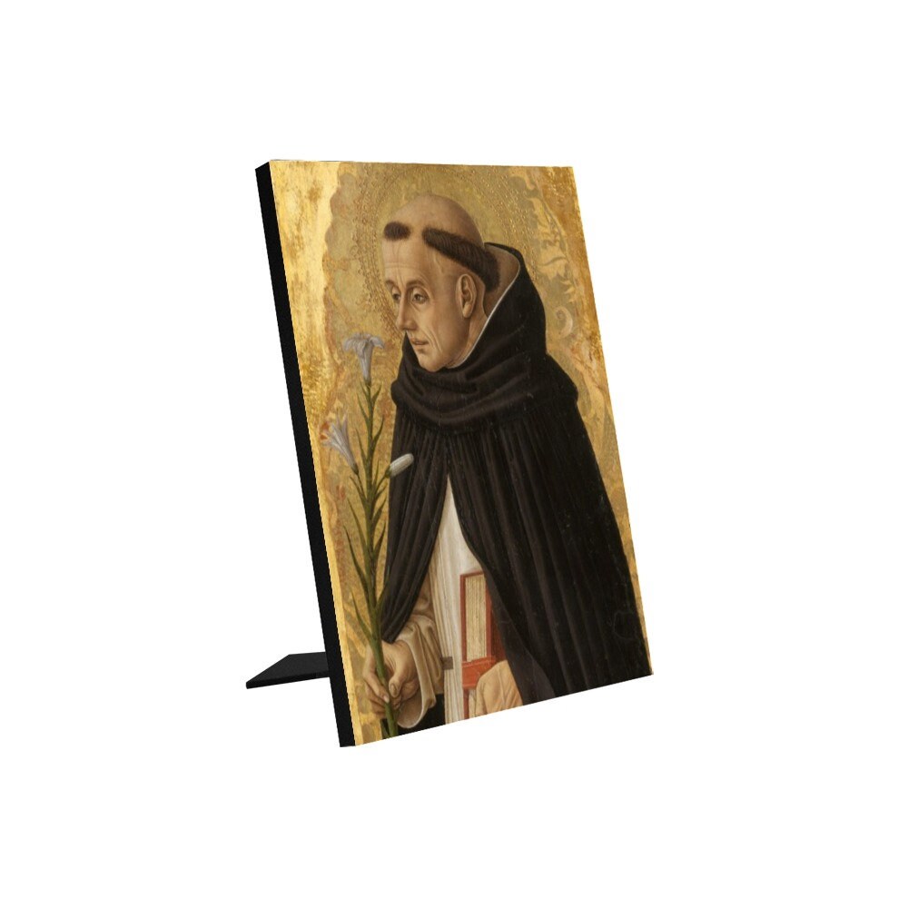 Religious icon - Saint Dominic -  Religious Icons - Photo Panel for Tabletop Display 6"x8" - St Dominic - Catholic saints - Dominicans