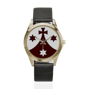 Carmelites - Unisex Leather Watch - wrist watch - Order of the Discalced Carmelites - Holy Art - Religious gift ideas - Our Lady of Carmel
