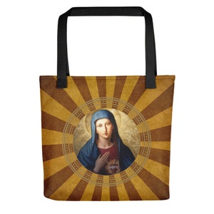 Katholische Taschentasche - Unbeflecktes Herz der Jungfrau Maria - religiöse Taschen - katholisches Geschenk für sie - Jungfrau Maria Tasche