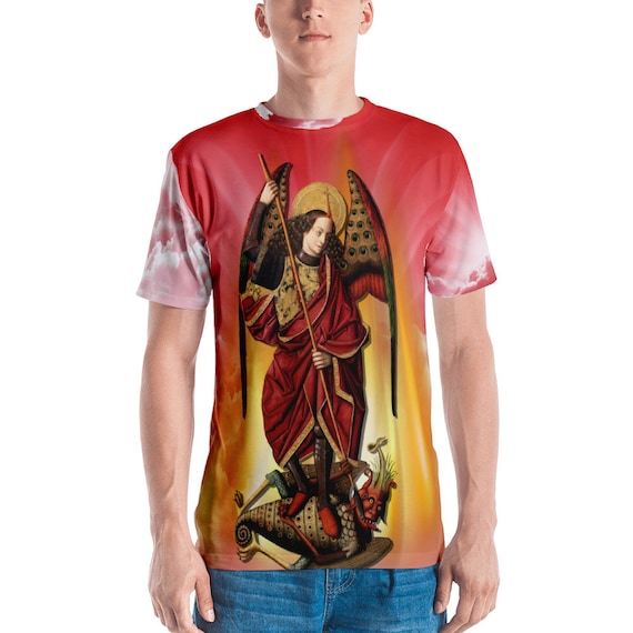 Men's T-shirt Saint Michael the Archangel Religious T-shirt Holy