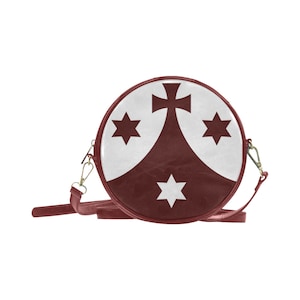 Order of the Discalced Carmelites - Round Sling Bag - Coat of arms - Carmelite - Holy Art - Religious gifts - Devotional - Religious bags