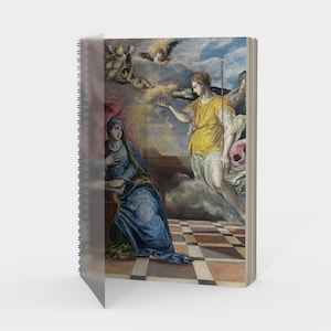 Religious paintings by El Greco - Spiral Notebook - The Annunciation and The Coronation of the Virgin Mary - catholic gifts - catholic art