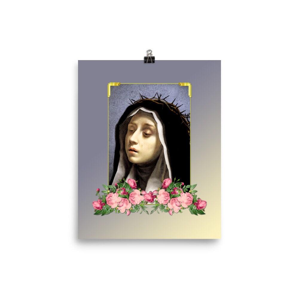 St Catherine of Siena - Religious Poster - Catholic Artwork - Saints ...