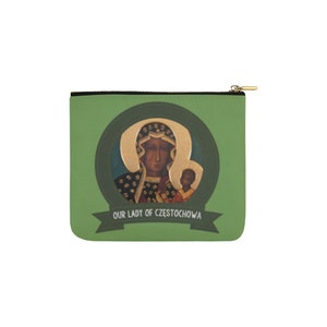 Religious gifts - Carry-All Pouch - Virgin of Czestochowa - Mother Mary - Catholic gift - pouches - bag - Jasna Gora - rosary