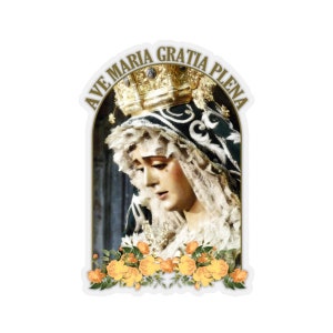 Our Lady of Candelaria - Virgin Mary Sticker - Ave Maria - Seville - Catholic Gifts - Religious Stickers