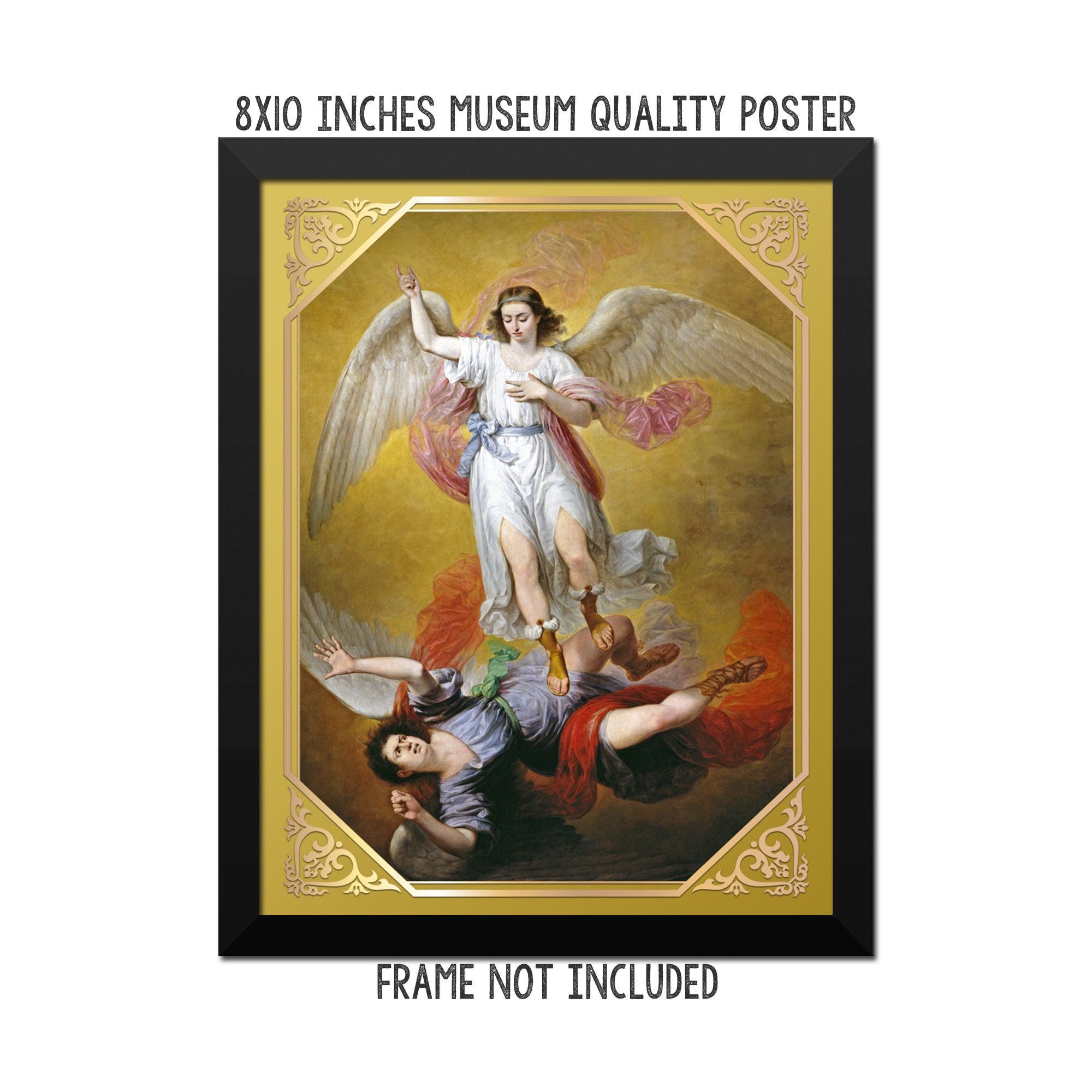 アントニオ・マリア・エスキベル作「ルシファーの堕落」 - 宗教的な壁