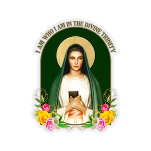 The Virgin of Revelation of Rome - Tre Fontane - Catholic Sticker - Kiss-Cut Stickers - Holy Art