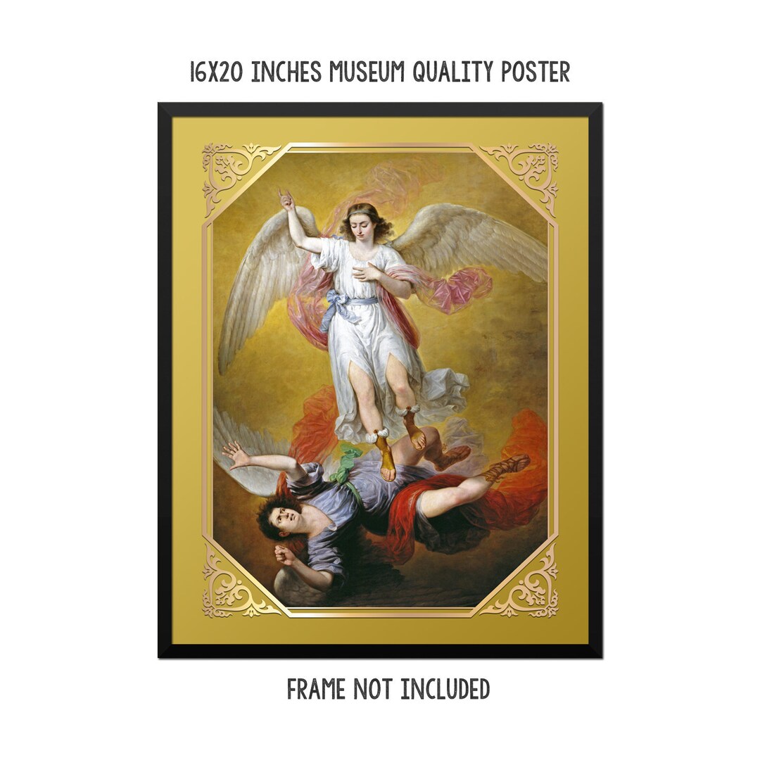 アントニオ・マリア・エスキベル作「ルシファーの堕落」 - 宗教的な壁