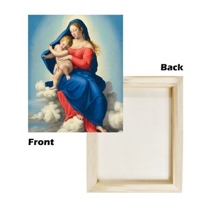 Catholic Icon on Wood - Madonna and Child by Sassoferrato - Wood Print - Religious wall art - Blessed Virgin Mary - Catholic gifts