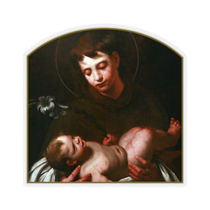 Saint Anthony of Padua - Catholic Saints serie - Sticker - Stickers - 4 sizes - St Anthony - Holy Art