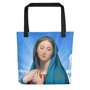 Tragetasche - Mutter Maria Kunst - Religiöse Taschen - Heilige Jungfrau Maria - Tragetaschen - Katholische Geschenke - Religiöse Geschenke