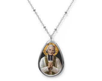 Religious gifts - Saint John Vianney - Religious necklace - Christian pendant - Sacred Art - Religious jewerly - Holy Art - Cureé of Ars