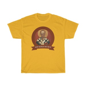 9 colors - St Nicholas - Religious shirt - Unisex T Shirts - Unisex Heavy Cotton Tee - Saint Nicholas - Angels - Christian shirts
